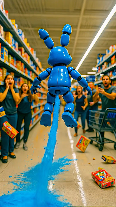 100 Toy Bonnies GO TO Walmart 3:00 AM! #fnaf #walmart #ai #brainrot