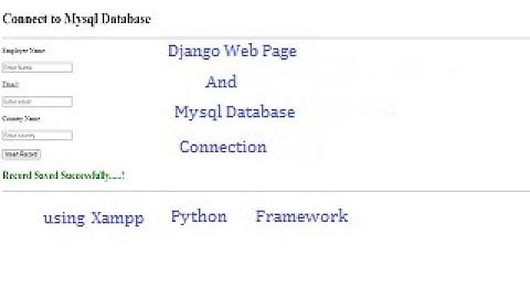 How to Connect MySQL Database with Django Project using Xampp | Complete Database Connection