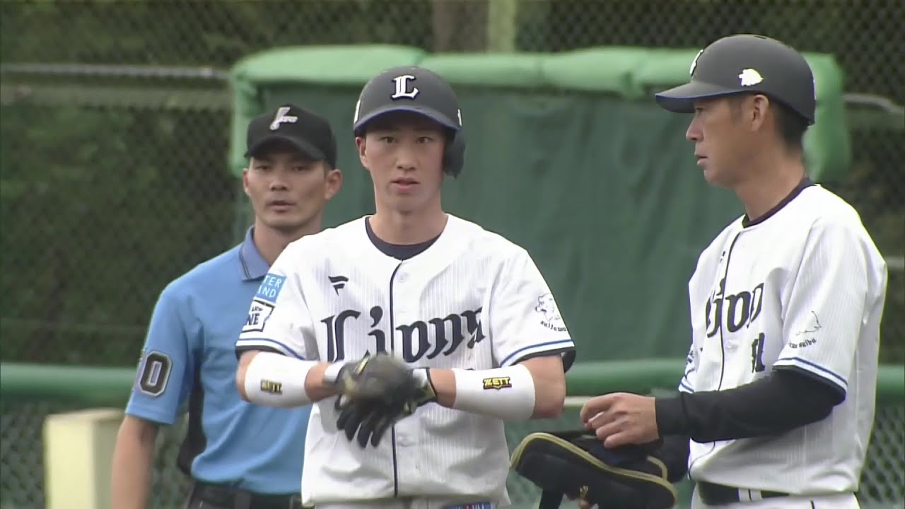 ファーム】バットを折りながらヒット!! ライオンズ・齋藤大翔 レフト前 
