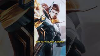 Heroes to counter Lancelot ~ Mobile Legends #shorts