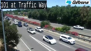 UPDATE: Hwy 101 lane closes in Atascadero after vehicle spills wet concrete