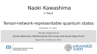 Naoki Kawashima - Tensor-network-representable quantum states