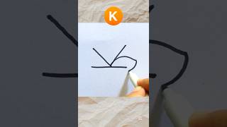 How to draw a Tree 🌳 with letter “ K “ #drawing #art #drawing4kids #shorts
