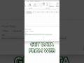 How to Import Data from Website to Excel Automatically #excel #shorts