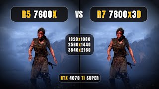 AMD Ryzen 5 7600x vs Ryzen 7 7800x3D - 1080p, 1440p, 4K - How Big is the Difference?