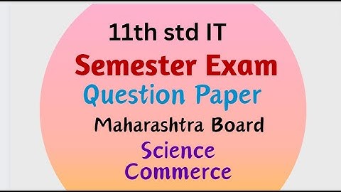 11th std Semester Exam IT question paper class 11 information technology question Paper Semester