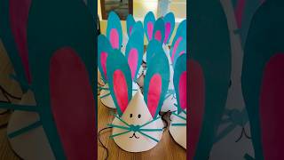 DIY Easter bunny party hats for our kids in the community🐰#diy #easter #egghunt  #shorts #short
