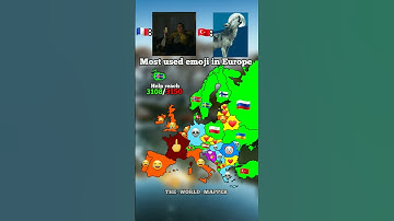 most used emoji in Europe #history #geography #map #theworldmapper #geographythroughmaps #viral