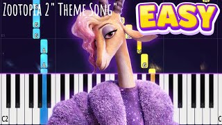 Shakira – “Zoo” (Theme Song Zootopia 2) | Easy Piano Tutorial screenshot 2