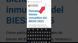 Remate de casas BIESS 2025: Guía para postular en los procesos