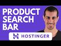 How to Add a Product Search Bar in Hostinger Website Builder