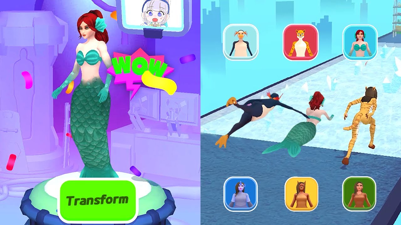 Furry Race 스파이더걸이 나타났다! 동물의 능력을 흡수해 변신!