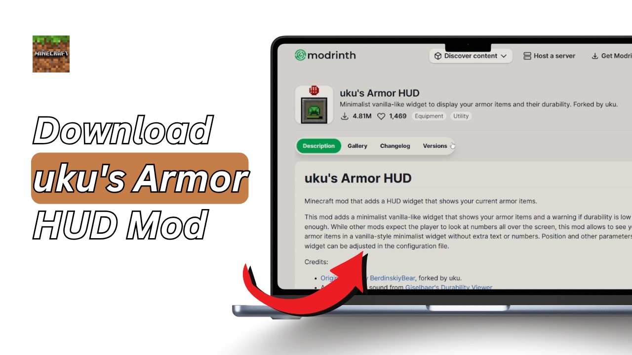 How To Download uku's Armor HUD For Minecraft Java | Minecraft HUD Mod ...