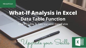 Microsoft Excel || What If Analysis - Data Table Function - One Variable & Two Variable