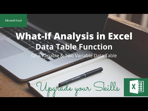 Microsoft Excel || What If Analysis - Data Table Function - One Variable & Two Variable