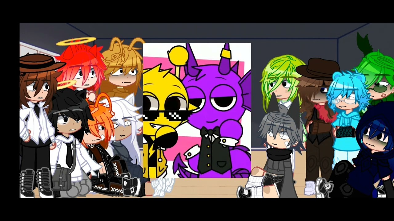 Реакция не_sprunki на ориг и немного на 2п