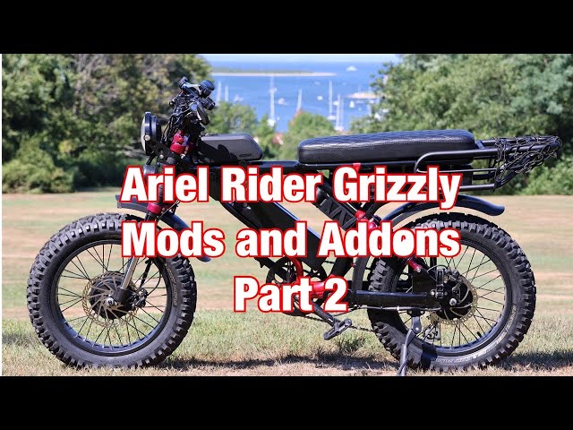 Ariel Rider Grizzly Tires, Headlight and Rear Rack. Mods and