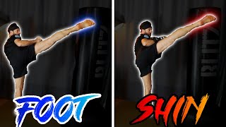 Should You Kick With Foot Or Shin? Roundhouse Kicks
