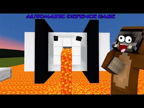 Minecraft: AUTOMATIC DEFENSE BASE, a base so secure even the owner would think twice