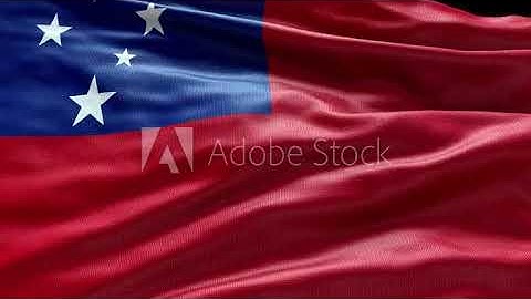 4k render Samoa Flag video waving in wind Samoa Flag Wave Loop waving in wind Samoa Flag Samoa Flag