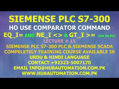 HOW USE COMPARATOR COMMMAND IN 16 BIT HOW USE IN SIMATIC MANGER URDU ...