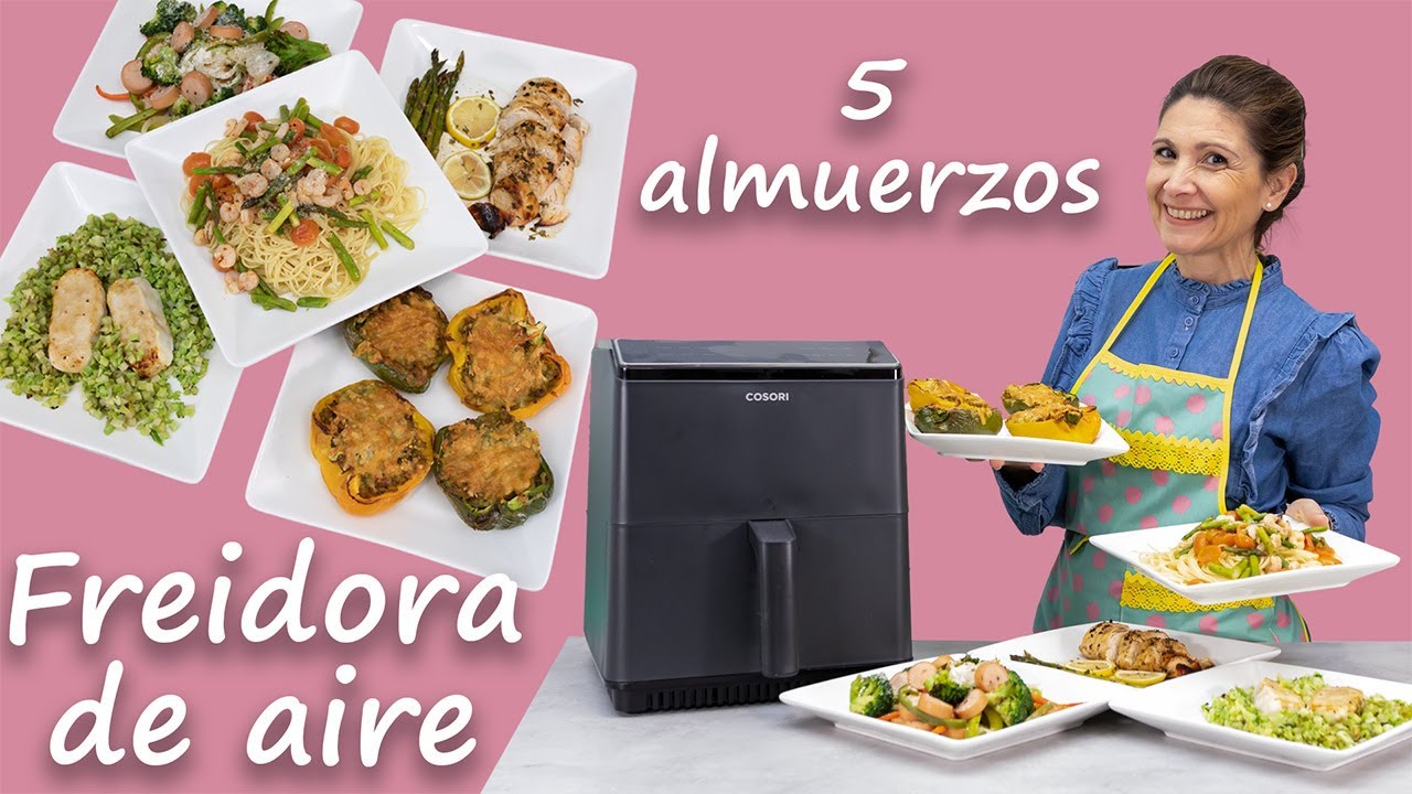 ✅5 ALMUERZOS rápidos 🌪️ y deliciosos 😋 en AIR FRYER / Cosori Dual Blaze
