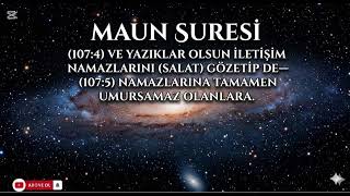SON AHİT SURE 107 EL MAUN-BAĞIŞ(ARAPÇA-TÜRKÇE)