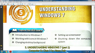 CLASS 3 LESSON 5 UNDERSTANDING WINDOWS 7 Part 1