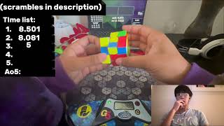 jackie truong reactor reacts to cubing alien 8.506 AO5 WITH THE NEW GAN 16 MAGLEV MAX