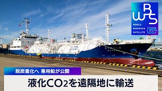 液化CO2を遠隔地に輸送　脱炭素化へ 専用船が公開【WBS】（2024年2月16日）