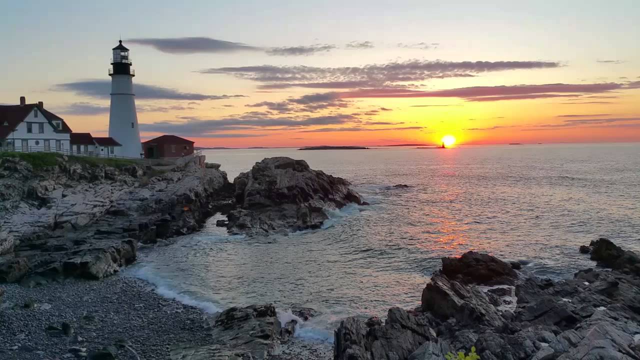 Portland Maine Lighthouse Sunrise In 1 Minute YouTube