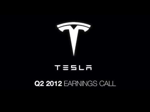 Video: Tesla Q2 2012 earnings call (YouTube upload FNyScCJW4yc), video, ~00:34:54