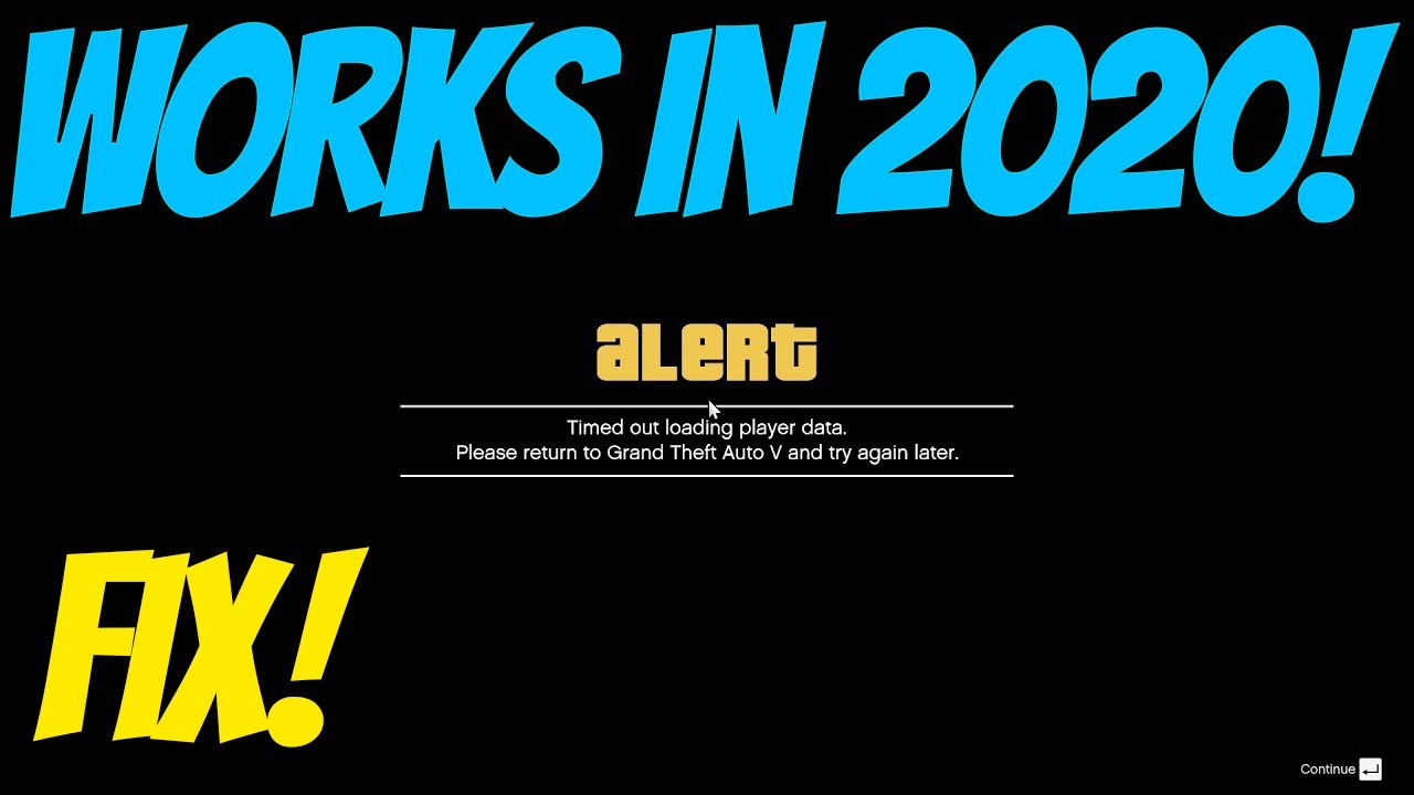 How To Fix GTA V Timed Out Loading Player Data In 2020! *WORKS* - YouTube