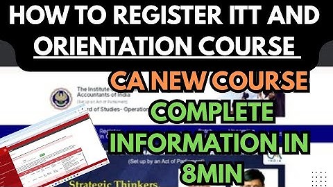 ICAI ITT AND OC BATCH📚||COMPLETE PROCESS OF REGISTRATION✅AND CANCELLATION ❌ OF BATCH 📚||#ittraining