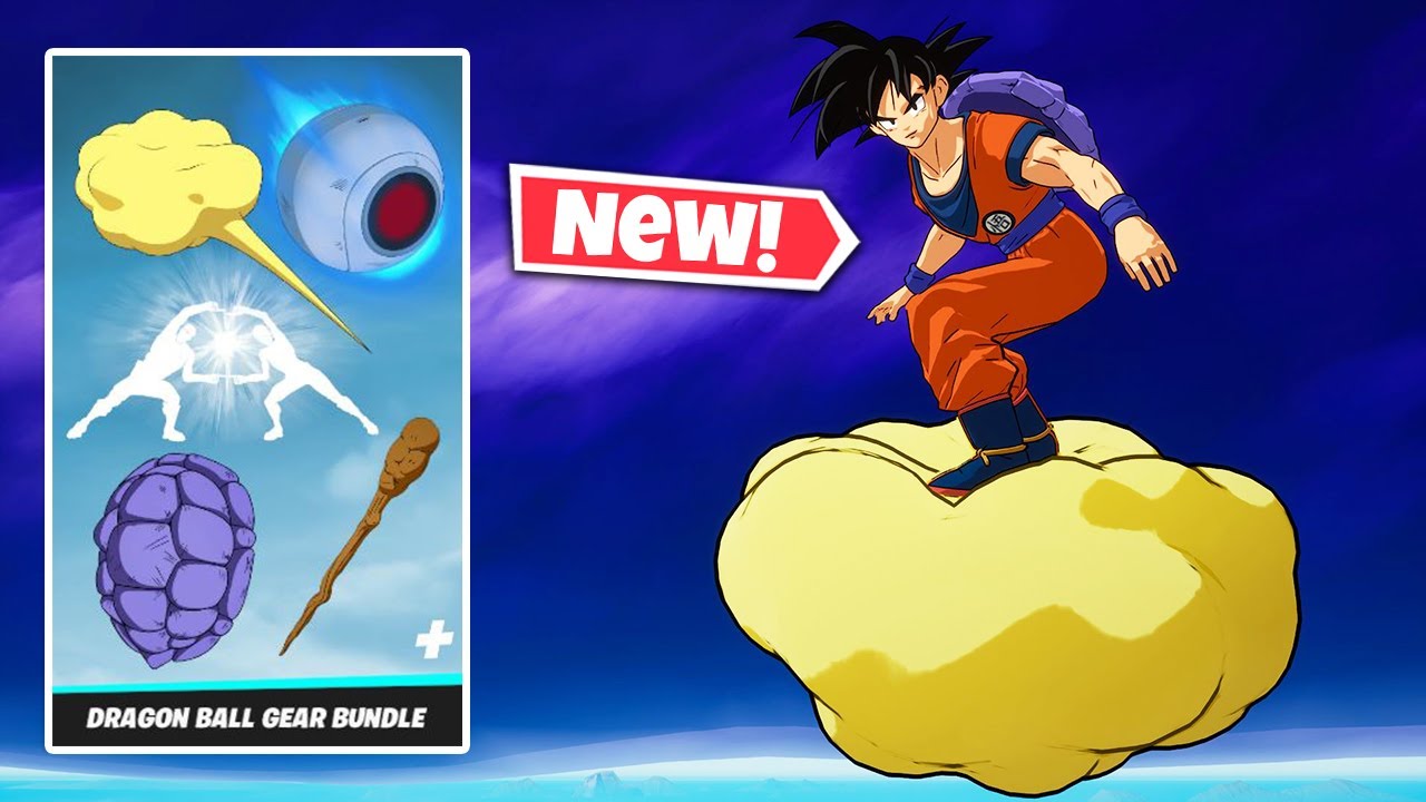 New DRAGON BALL GEAR Bundle Gameplay in Fortnite NIMBUS CLOUD