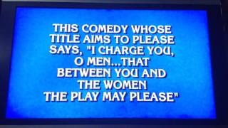 Jeopardy 7-11-16 Final Jeopardy