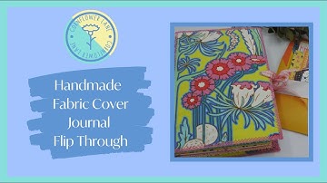 Handmade Fabric Cover Memory Keeping Journal Flip Through / Cornflower Lane /ad