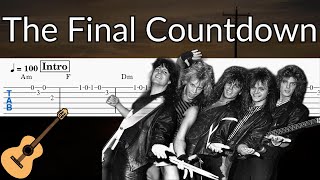 The Final Countdown - Guitar Solo Tab Easy