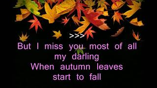 Autumn Leaves Doris Day Karaoke Original Key