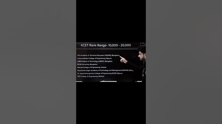 Colleges From KCET Rank Range 10k to 20k - #shorts