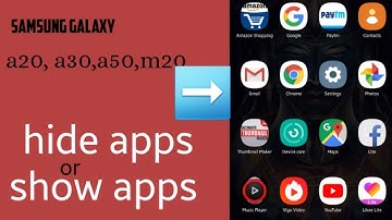How To Hide Application in Samsung Galaxy A20| A50|A70|M40|A31....