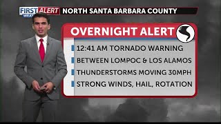 Severe thunderstorm warning issued Tuesday night, showers linger Wednesday