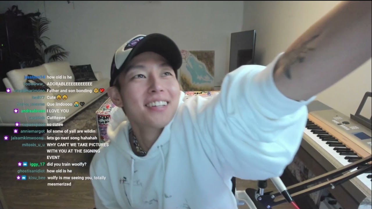 Full video of Woolfy and Woosung on Twitch Listening stream party new virtual album genre.