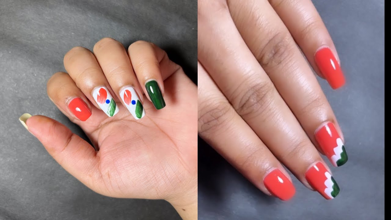 Independence Day Special Nail Art || Nail Art without Tools