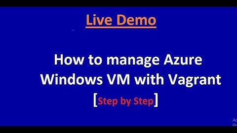 How to manage Azure Windows VM with Vagrant