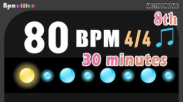 80BPM Metronome │ 4/4 │ 8th │ Wood │ 30min