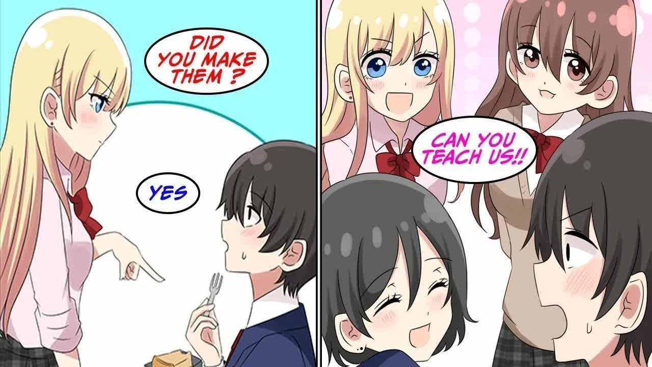 Manga Dub Gave this girl some sweets at a school festival, but then… RomCom