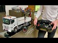 HANDCRAFTED RC TRUCK AND CRANE PALFINGER WITH REAL REMOTE CONTROLLER / SCALEART RC TRUCK