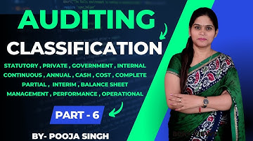 Auditing | Classification Of Audit | Advantages | Types of Audit  | Part-6 | B.Com | BBA | MBA |