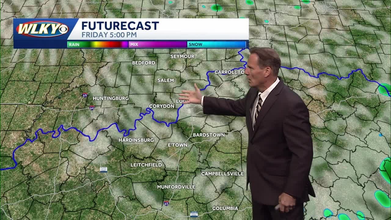 Few sprinkles possible early Friday and staying cool - YouTube